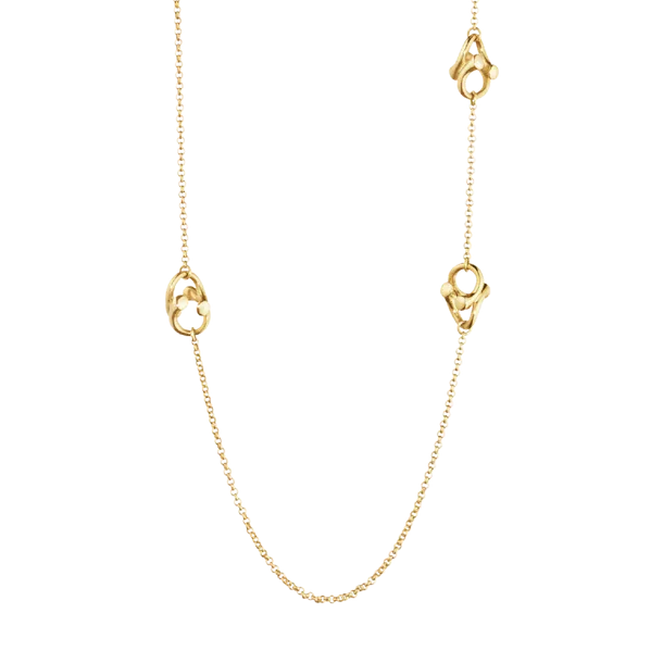 Georg Jensen Magic 18ct Yellow Gold Diamond Long Embellished Necklace