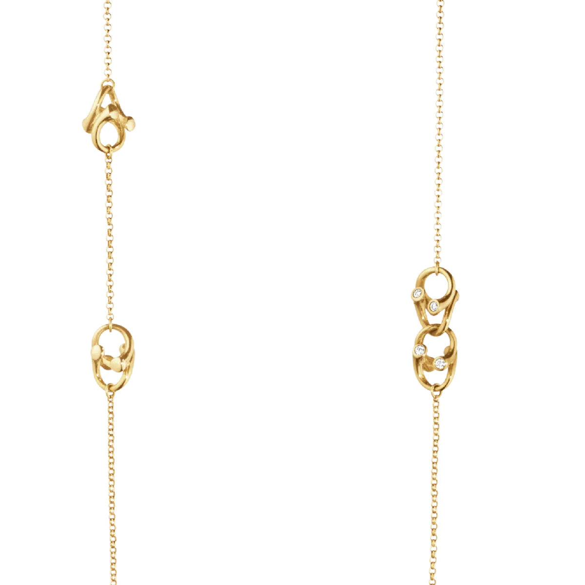 Georg Jensen Magic 18ct Yellow Gold Diamond Long Embellished Necklace