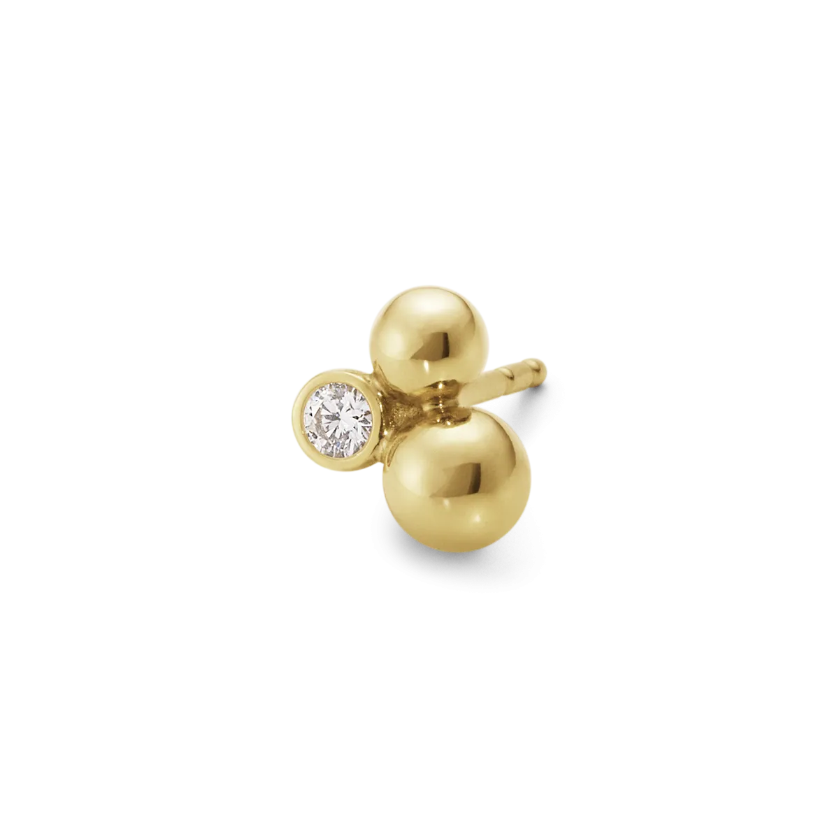 Georg Jensen Moonlight Grapes 18ct Yellow Gold Diamond Stud Earrings