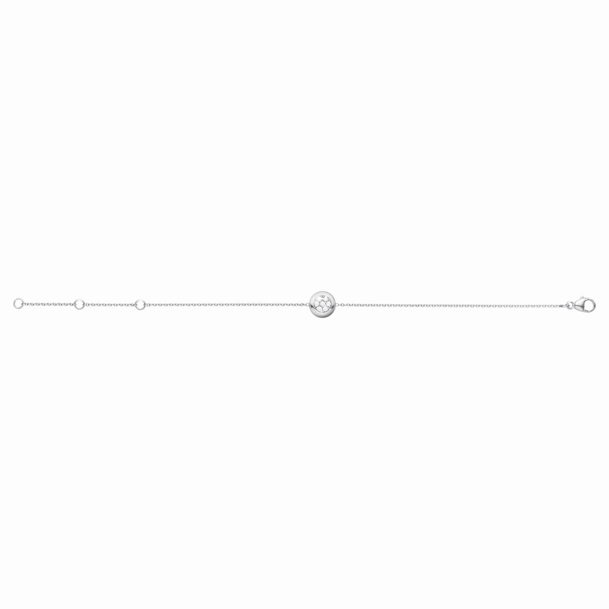 Georg Jensen Aurora 18ct White Gold 0.10ct Diamond Bracelet