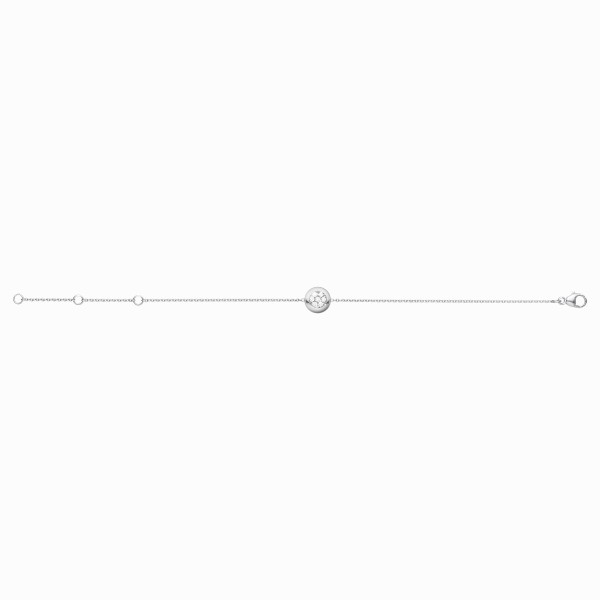 Georg Jensen Aurora 18ct White Gold 0.10ct Diamond Bracelet
