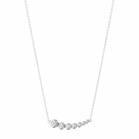 Georg Jensen Aurora 18ct White Gold 0.13ct Diamond Necklace