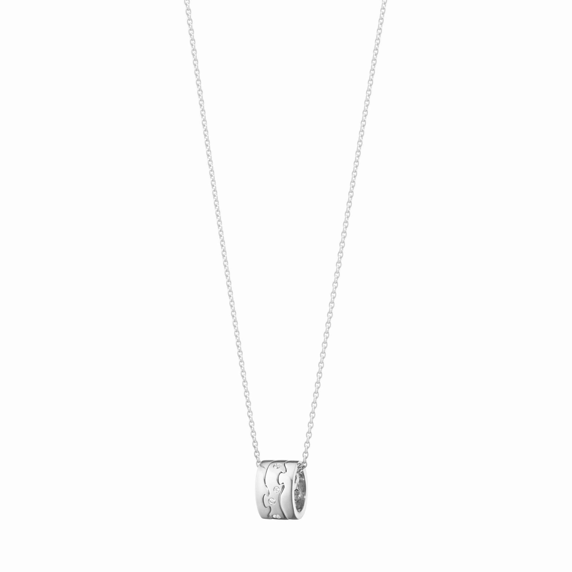 Georg Jensen Fusion 18ct White Gold Diamond Necklace