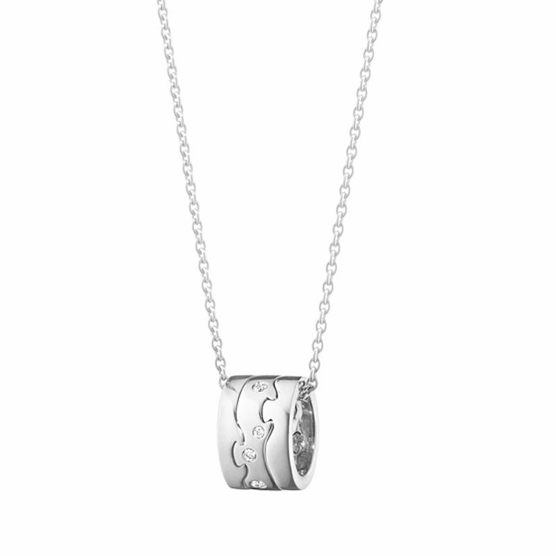 Georg Jensen Fusion 18ct White Gold Diamond Necklace
