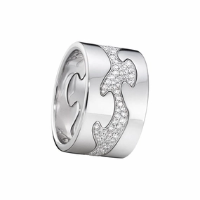 Georg Jensen Fusion 18ct White Gold Diamond Three Piece Ring