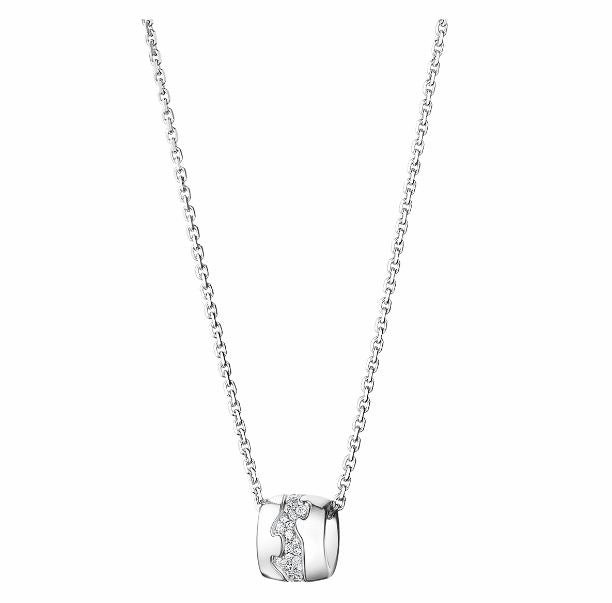 Georg Jensen Fusion 18ct White Gold Pave Diamond Pendant