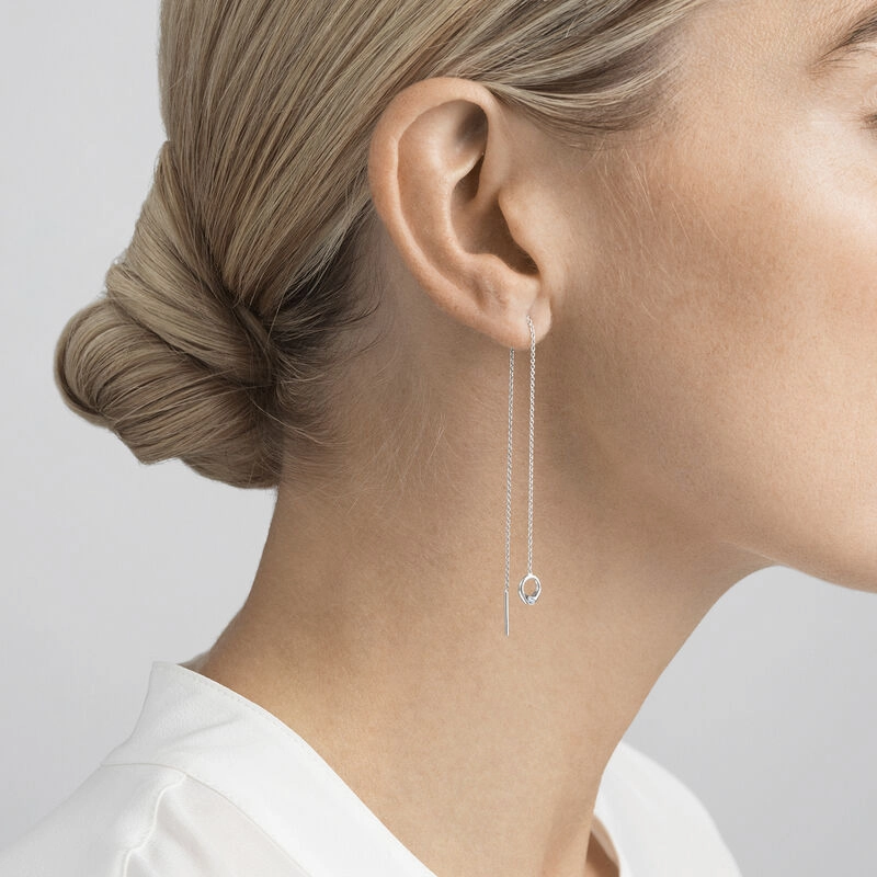 Georg Jensen Magic 18ct White Gold Diamond Threader Earring