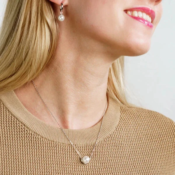 Georgini - Adagio Crescent Nine - 2 - Five Pearl Necklace Silver