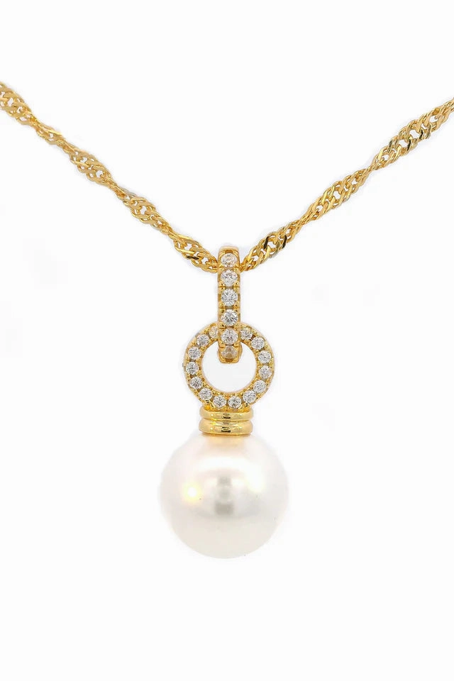 Georgini - Adagio Pearl Duo Pendant Gold