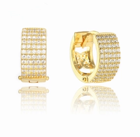 Georgini - Goddess Maeve Pave Hoop Earrings Gold