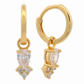 Georgini - Midnight Velvet Asteria Hoop Earrings Gold