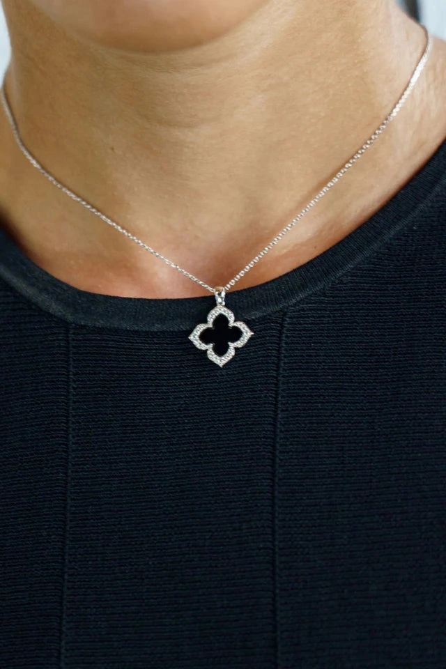 Georgini - Midnight Velvet Black Agate Fairwater Pendant Silver