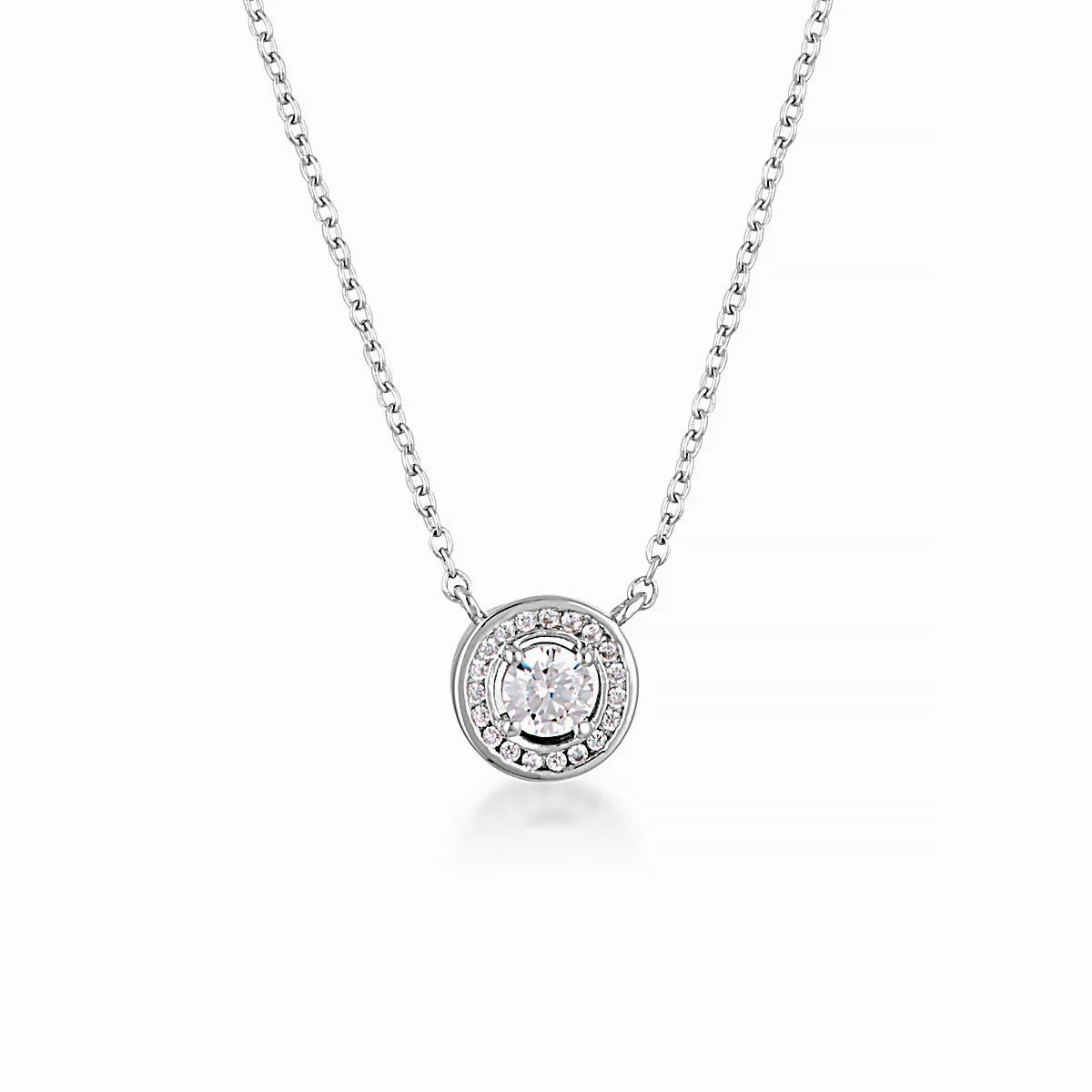 Georgini - Milestone Silver Cubic Zirconia Halo Pendant