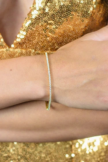 Georgini - Milestone White CZ 2mm Tennis Bracelet (17.5cm)