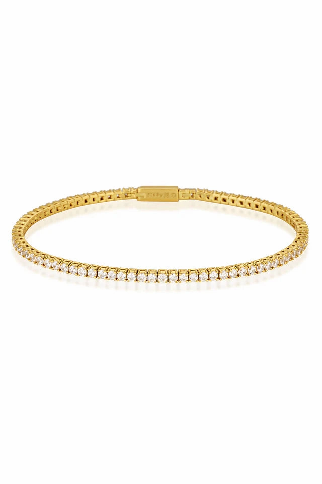 Georgini - Milestone White CZ 2mm Tennis Bracelet (17.5cm)
