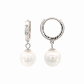 Georgini - Nine - 2 - FIve Pearl Hoop Earrings Silver