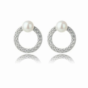 Georgini - Oceans Byron Freshwater Pearl Earrings Silver