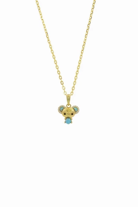 Georgini - Opal Glow Blue Created Opal Koala Pendant Gold