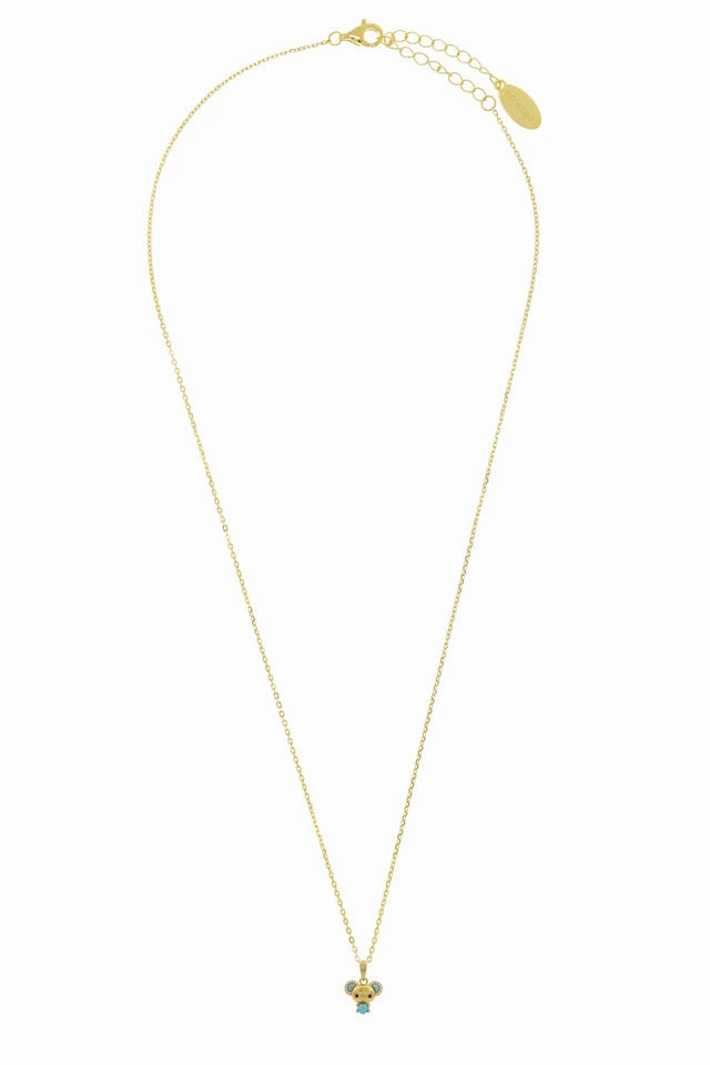 Georgini - Opal Glow Blue Created Opal Koala Pendant Gold