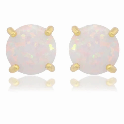Georgini - Opal Glow White Created Opal Gold Stud