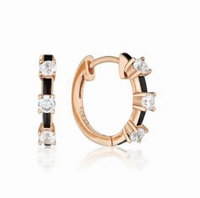Georgini - Reflection Enamel Hoop Earrings Rose Gold