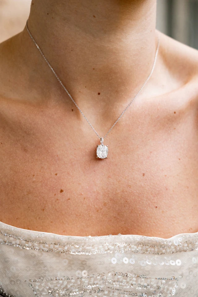 Georgini - Sydney Soire Elaine Cushion Cut Pendant Silver