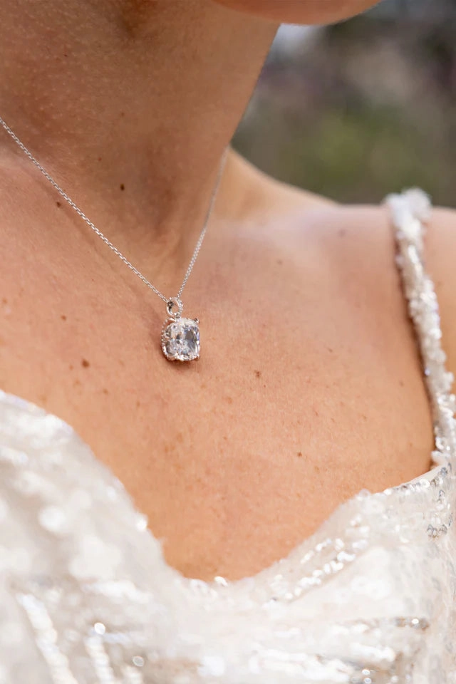 Georgini - Sydney Soire Elaine Cushion Cut Pendant Silver