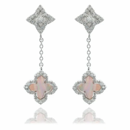 Georgini - Sydney Soiree Fairwater Mother of Pearl Silver Drop Earrings