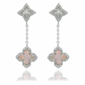 Georgini - Sydney Soiree Fairwater Mother of Pearl Silver Drop Earrings