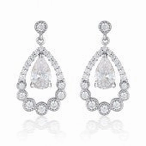 Georgini Chloe Teardrop Earrings- Silver