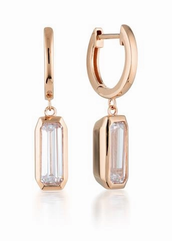 Georgini Emilio Rose Gold Drop Earrings