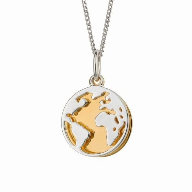 Gold And Silver World Pendant P5228