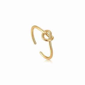 Gold Knot Adjustable Ring R029-01G