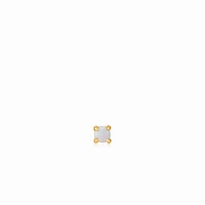 Gold Kyoto Opal Cabochon Single Stud Earring E034-01G