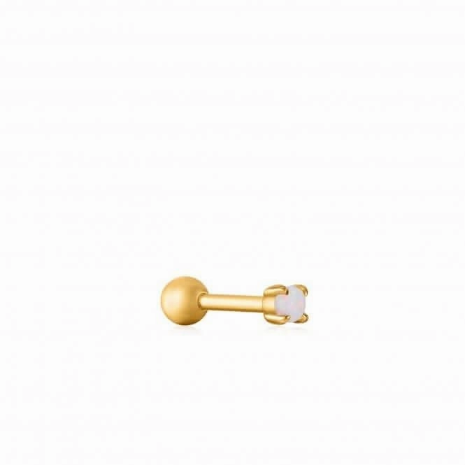 Gold Kyoto Opal Cabochon Single Stud Earring E034-01G