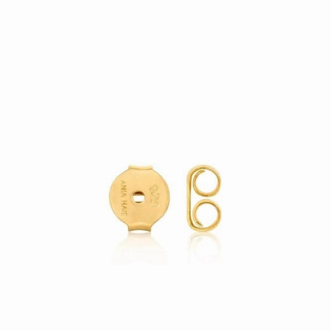 Gold Mother Of Pearl Heart Stud Earrings E034-99G