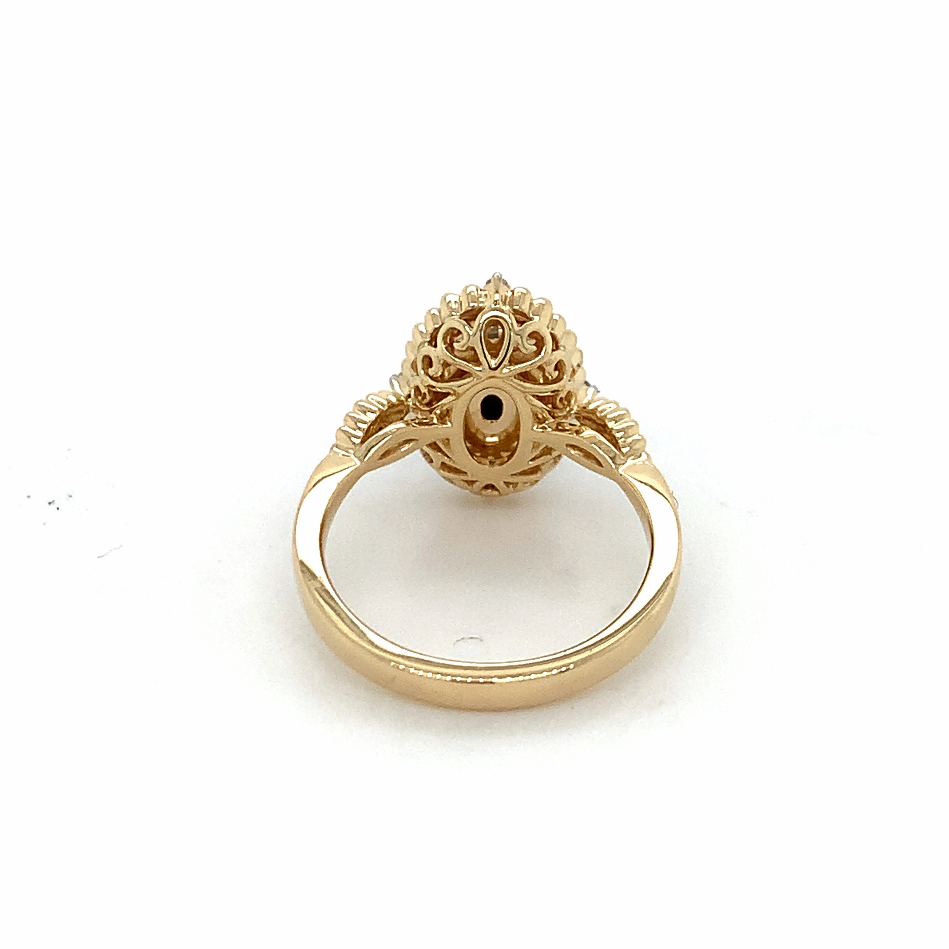 Gold Opal Diamond Ring