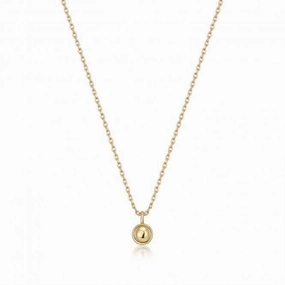 Gold Orb Drop Pendant Necklace  N045-01G