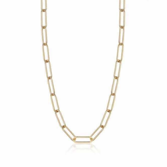 Gold Paperclip Chunky Chain Necklace N046-03G