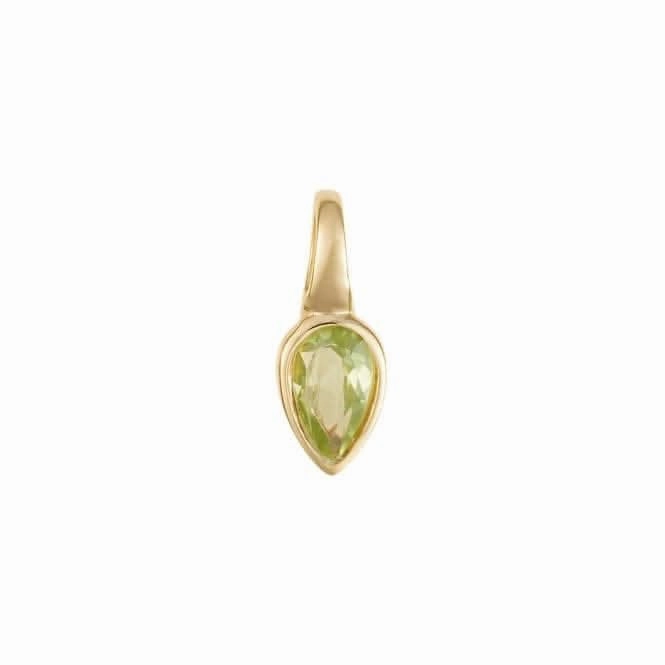 Gold Plated Birthstone August Peridot Pendant P5221