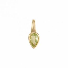 Gold Plated Birthstone August Peridot Pendant P5221