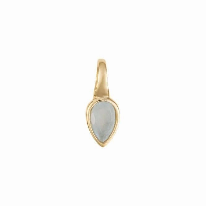 Gold Plated Birthstone March Aquamarine Pendant P5216