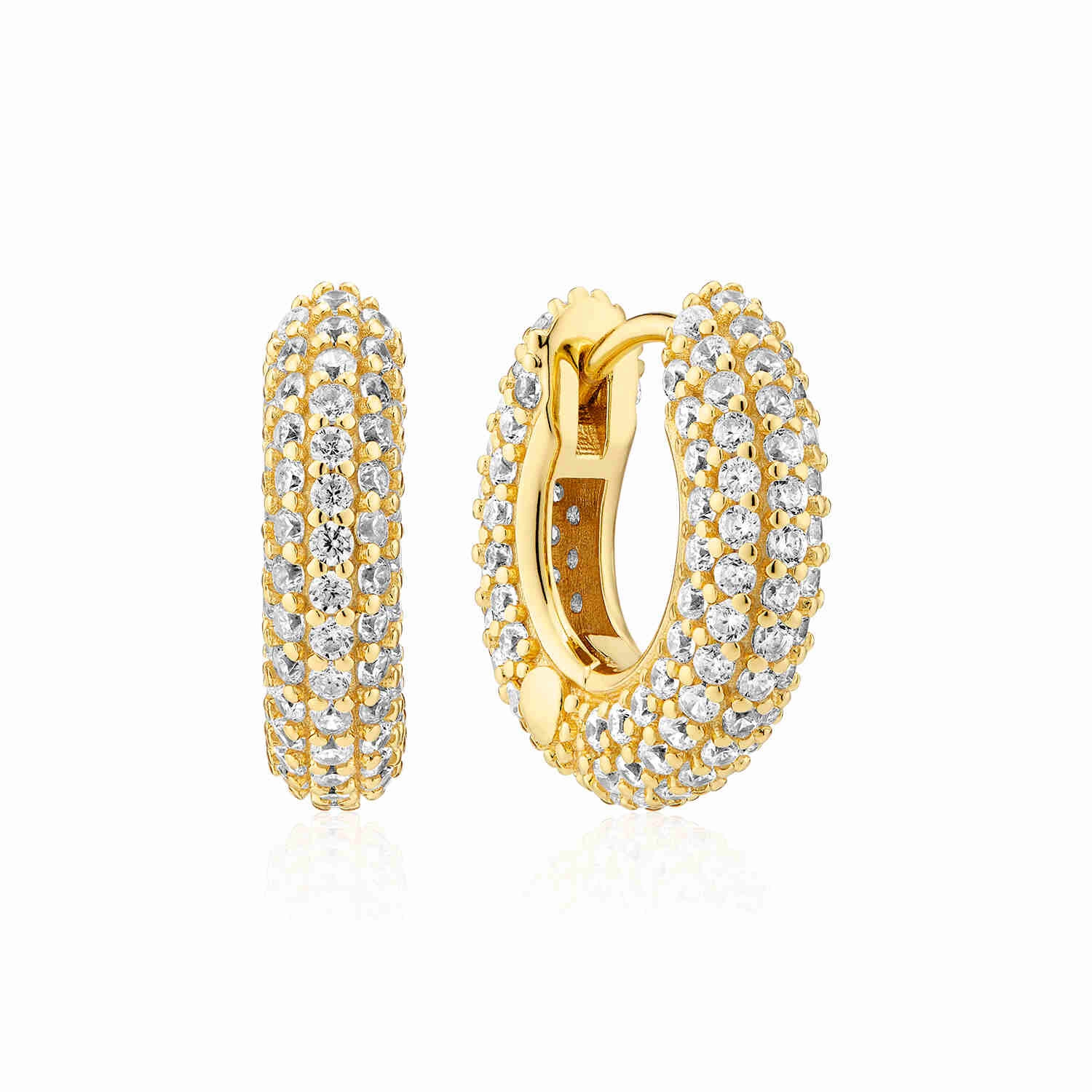 Gold Plated Carrara Piccolo Earrings SJ-E2473-CZ-YG
