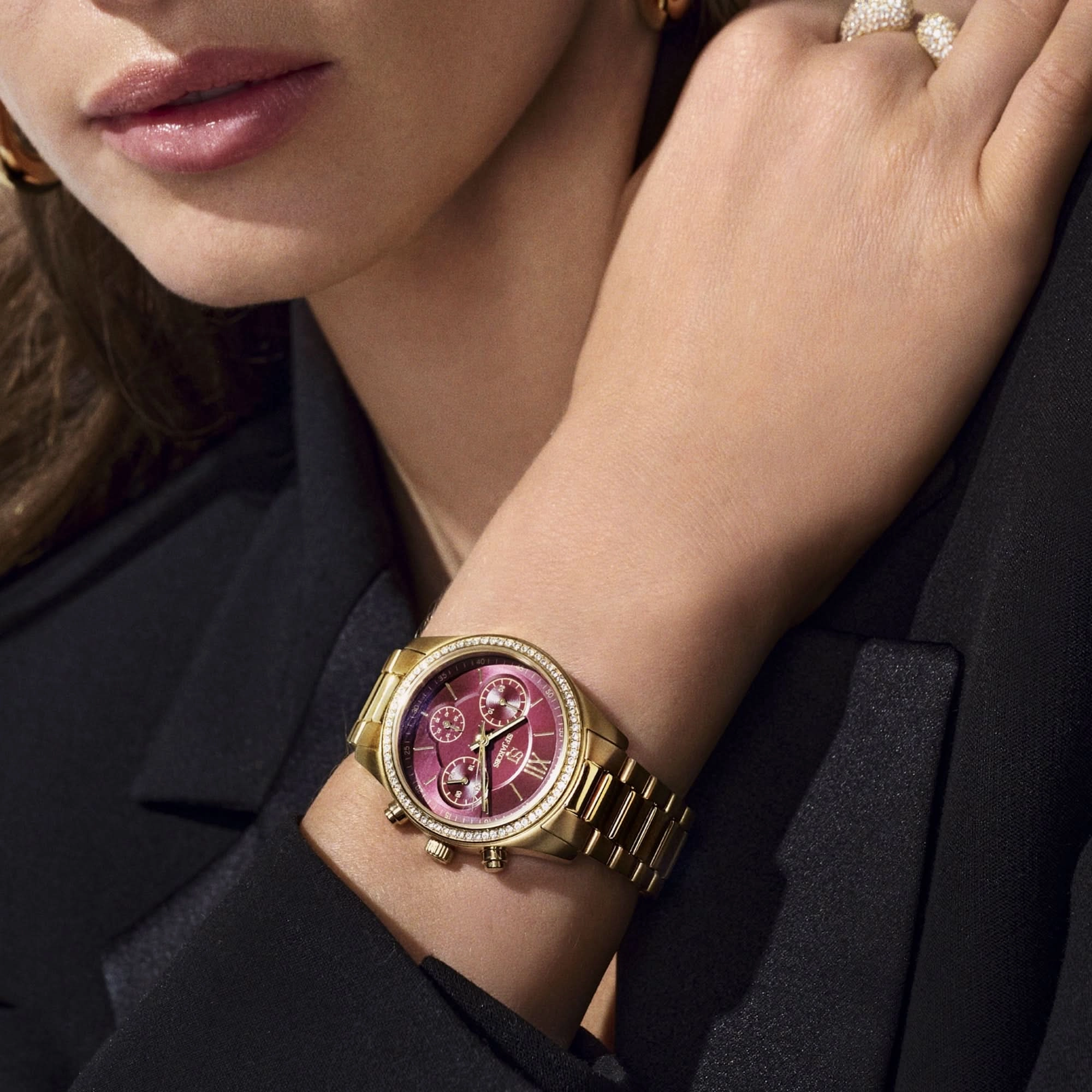 Gold Plated Domenica Watch SJ-W2407-CZ-YG