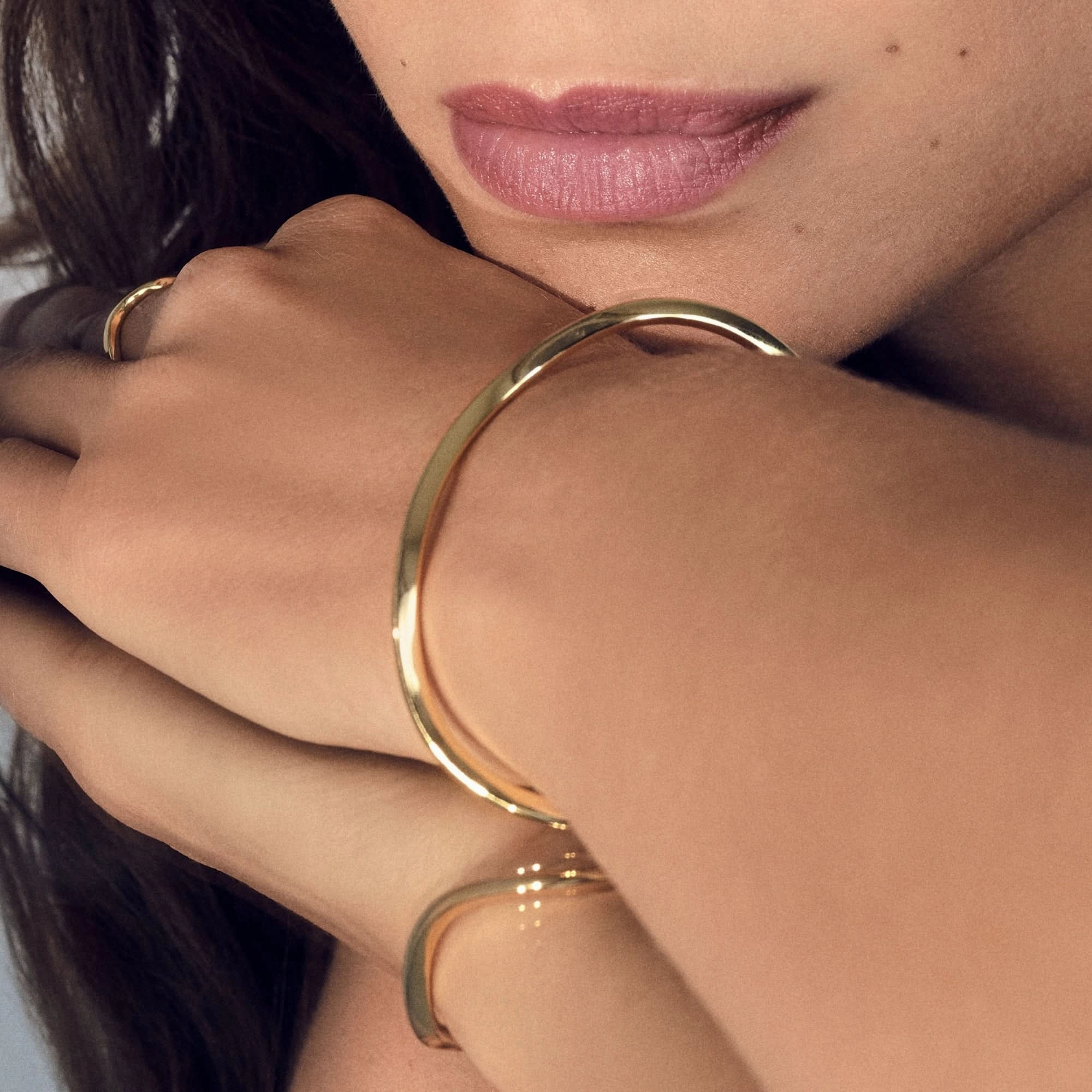 Gold Plated Ellera Waves Pianura Bangle SJ-BG3879-YG