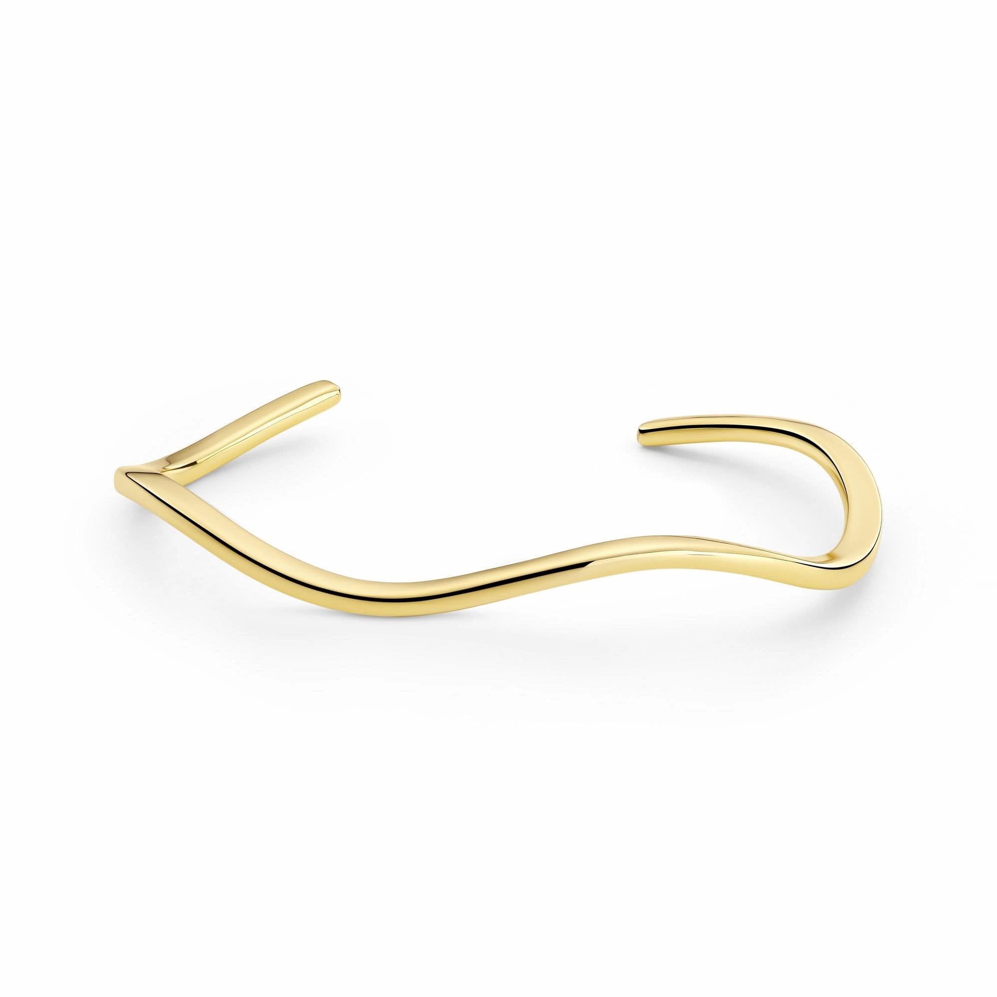 Gold Plated Ellera Waves Pianura Bangle SJ-BG3879-YG
