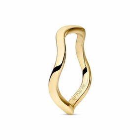 Gold Plated Ellera Waves Pianura Ring SJ-R3869-YG