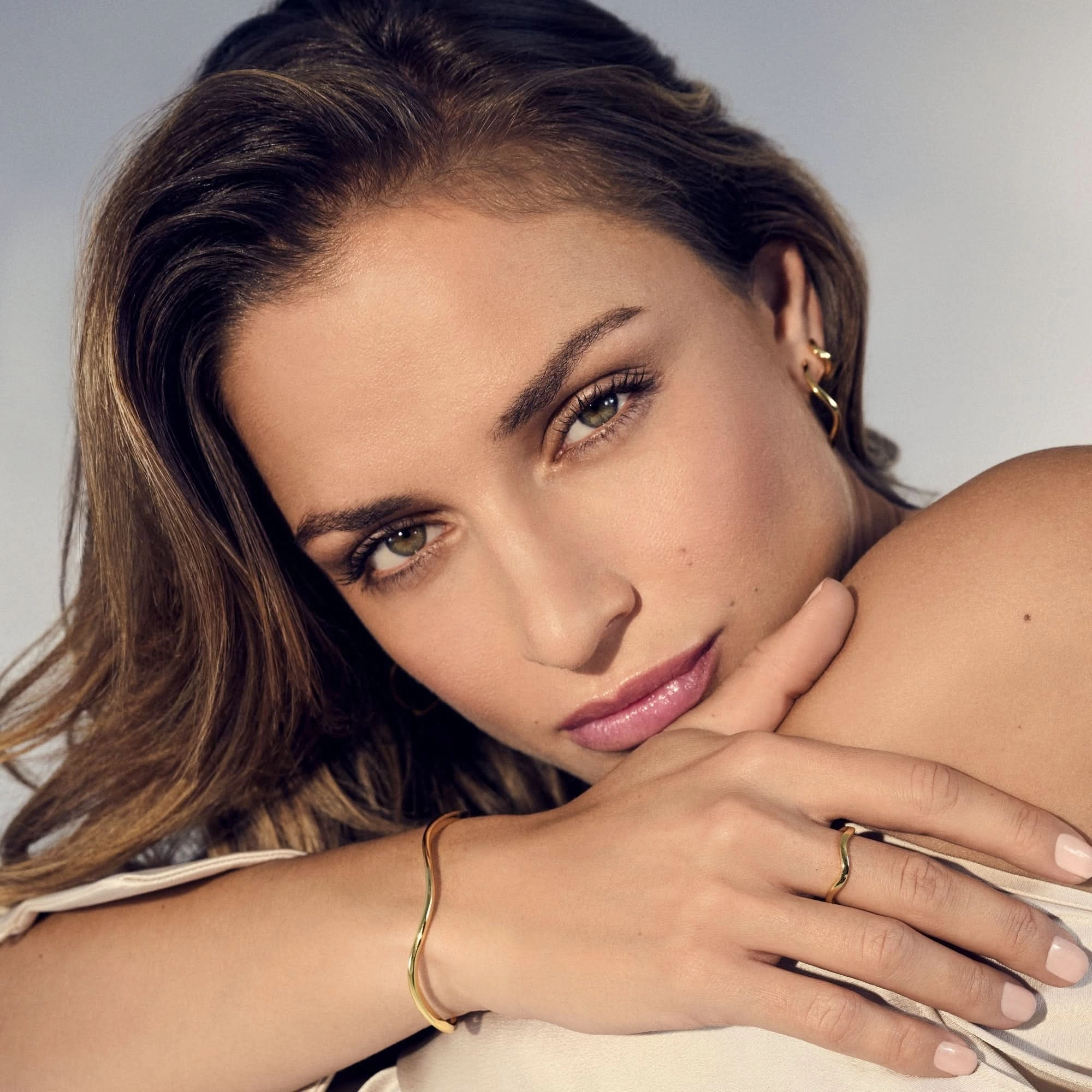 Gold Plated Ellera Waves Pianura Ring SJ-R3869-YG