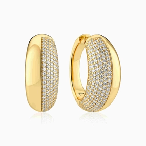 Gold Plated Fasano Grande Earrings SJ-E2488-CZ-YG