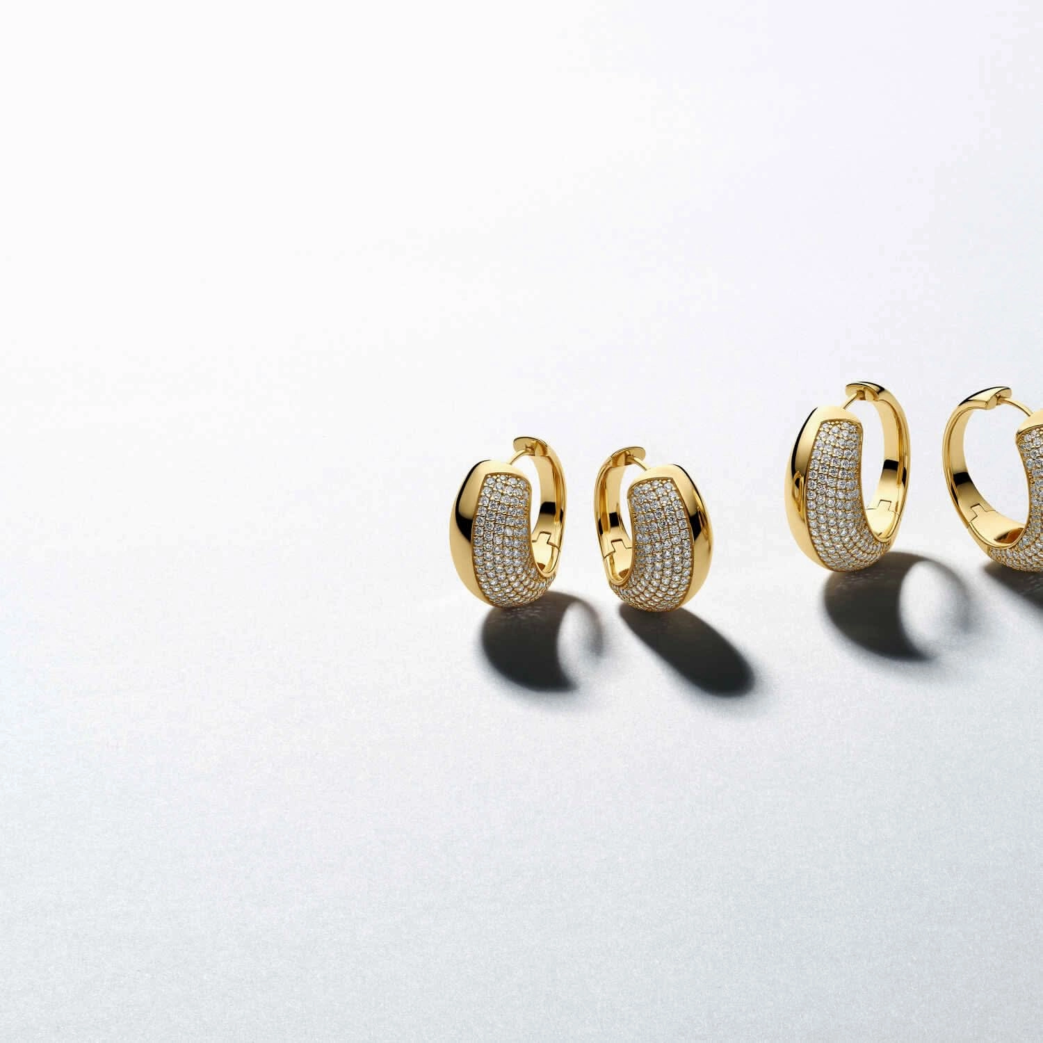 Gold Plated Fasano Grande Earrings SJ-E2488-CZ-YG